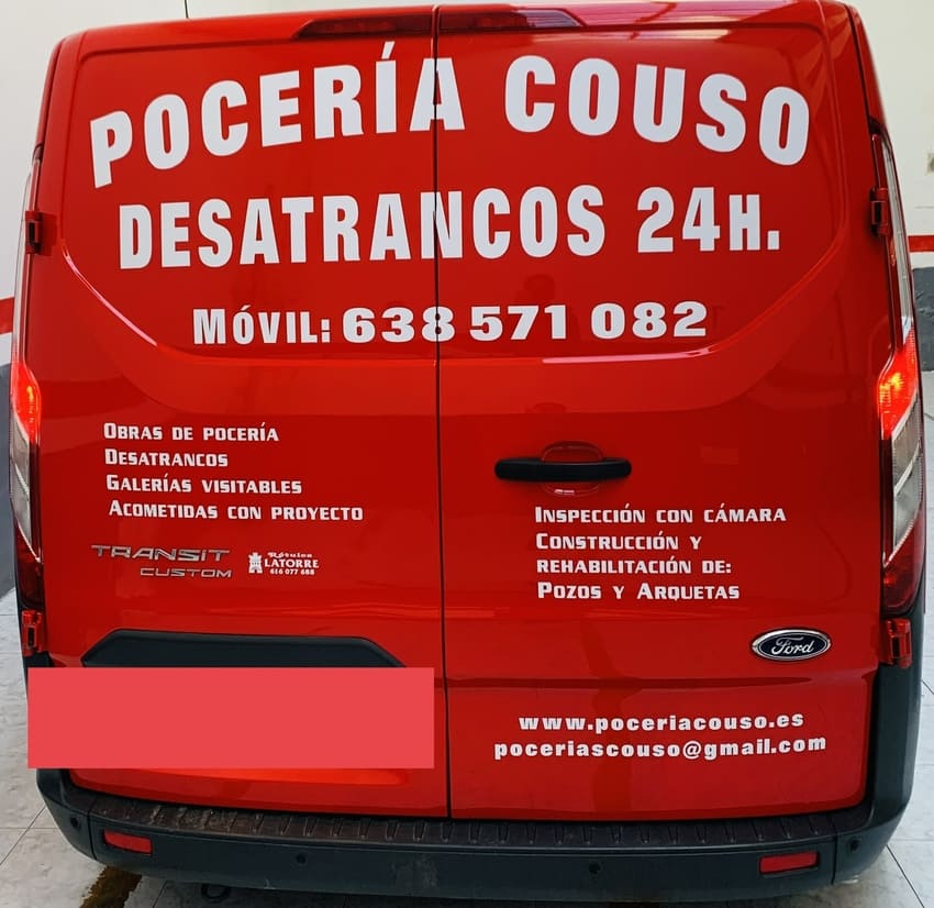 Pocería Couso carro de la empresa